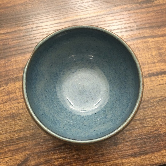 Handcrafted New Never Used Blue Ceramic Bowl - Picture 8 of 8